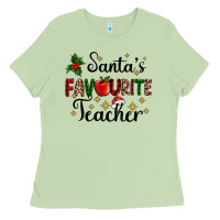 Matcha santas favourite teacher Ladies Tee - AdoDesignShop