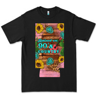 Black raised 90's country guitar cactus sunflower's 12 oz can cooler  (slim) Premium Tee - Artiststas