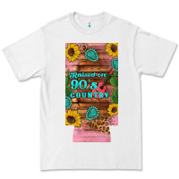 White raised 90's country guitar cactus sunflower's 12 oz can cooler  (slim) Premium Tee - Artiststas