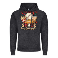 Vintage Black i'm just here for the snack baseball sister Vintage Hoodie - MaliasSmallBusiness