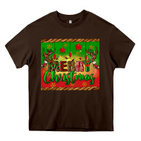 Chocolate Brown merry christmas tumbler Heavy Core Tee - BundleAndBundleShop