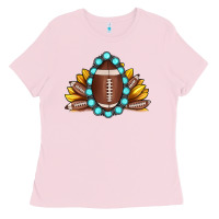 Bubblegum Pink football gemstone sunflower Ladies Tee - JahusDesignShop