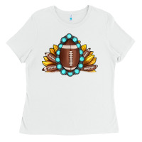 White football gemstone sunflower Ladies Tee - JahusDesignShop