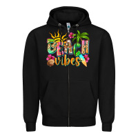 Black Beach vibes Zipper Hoodie - NancyCooperArtShop