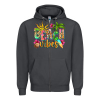 Smoke Beach vibes Zipper Hoodie - NancyCooperArtShop