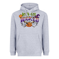 Heather Grey lets get wicked Heavyweight Hoodie - CowGirlArtShop