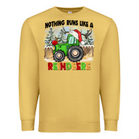 Antique Gold nothing runs like a reindeere Premium Sweatshirt - CowGirlArtShop