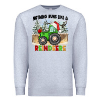 Heather Grey nothing runs like a reindeere Premium Sweatshirt - CowGirlArtShop