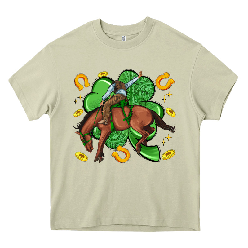Cowboy With Shamrock Heavy Core Tee by Artiststas | Teevron