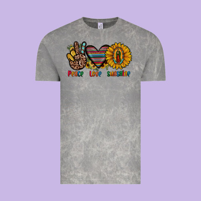 Peace Love Sunshine Vintage Tee Designed By Jahusdesignshop