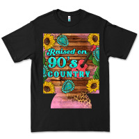 Black raised 90's country guitar cactus sunflower's 12 oz can cooler (regula Premium Tee - Artiststas