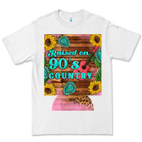 White raised 90's country guitar cactus sunflower's 12 oz can cooler (regula Premium Tee - Artiststas