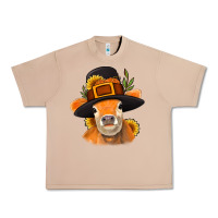 Burro Thanksgiving Cow Urban Heavy Tee - NancyCooperArtShop