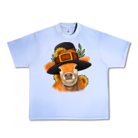Grape Ice Thanksgiving Cow Urban Heavy Tee - NancyCooperArtShop