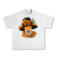 Lunar Rock Thanksgiving Cow Urban Heavy Tee - NancyCooperArtShop