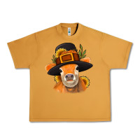 Peanut Butter Thanksgiving Cow Urban Heavy Tee - NancyCooperArtShop