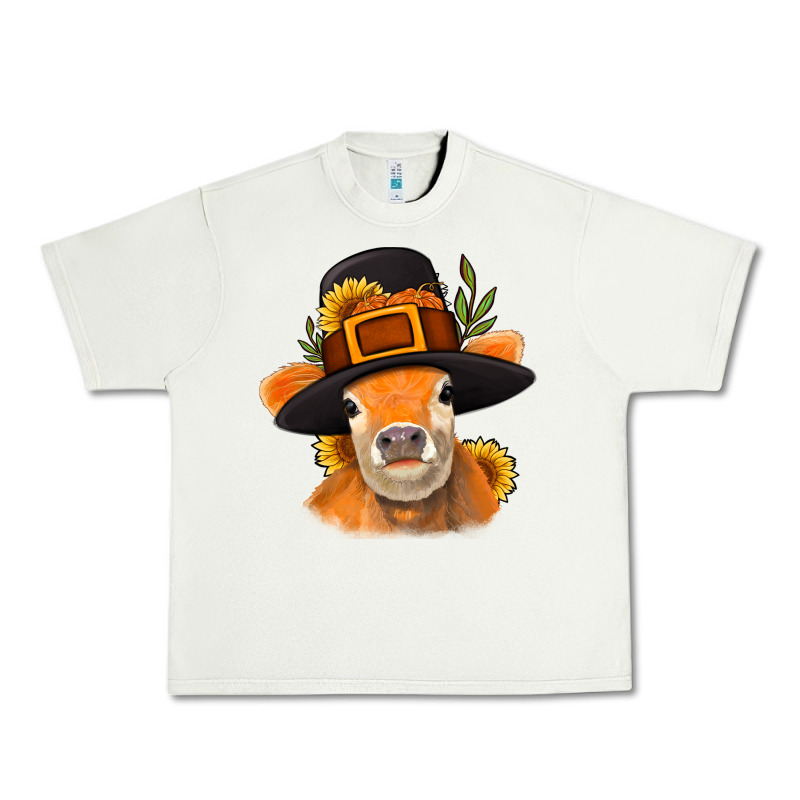 Thanksgiving Cow Urban Heavy Tee by NancyCooperArtShop | Teevron
