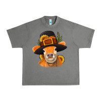 Tornado Thanksgiving Cow Urban Heavy Tee - NancyCooperArtShop
