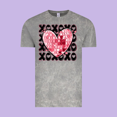 Xoxo Heart Valentine's Day Vintage Tee Designed By Maliassmallbusiness
