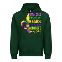 Forest Green mardi gras parades beads french quarter beignets Urban Hoodie - FaDigitalArtStudio