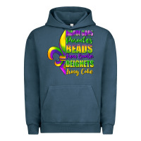Pigment Midnight Navy mardi gras parades beads french quarter beignets Urban Hoodie - FaDigitalArtStudio