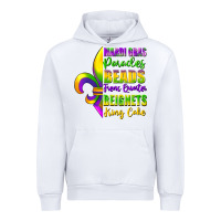 White mardi gras parades beads french quarter beignets Urban Hoodie - FaDigitalArtStudio