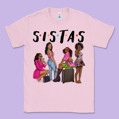 Sista Sisters Afro Black Women Classic Tee Designed By Nancycooperartshop