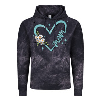 Cloud Black mom with heart and flowers Vintage Hoodie - MaliasSmallBusiness