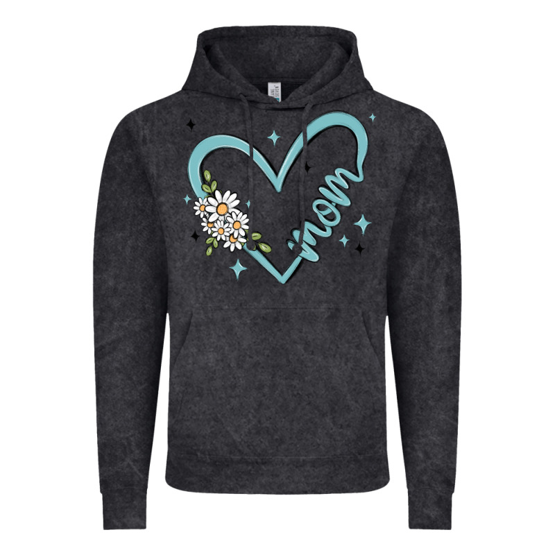 Mom With Heart And Flowers Vintage Hoodie by MaliasSmallBusiness | Teevron