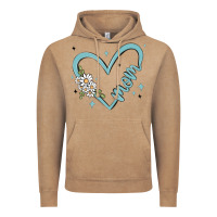 Vintage Coffee mom with heart and flowers Vintage Hoodie - MaliasSmallBusiness