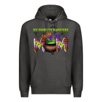 Charcoal Heather my favorite monsters calls me mom Premium Hoodie - CowGirlArtShop