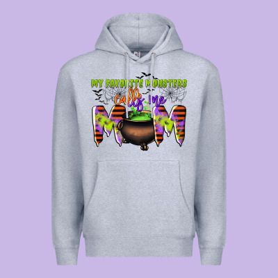 My Favorite Monsters Calls Me Mom Premium Hoodie Designed By Cowgirlartshop