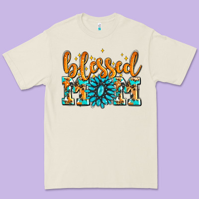Blessed Mom With Gemstone Premium Tee Designed By Adodesignshop