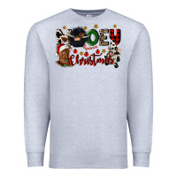 Heather Grey mooey christmas Premium Sweatshirt - CowGirlArtShop