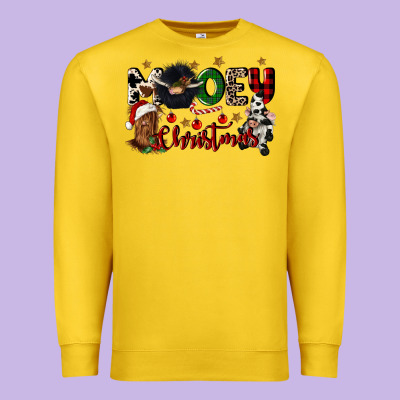 Mooey Christmas Premium Sweatshirt Designed By Cowgirlartshop