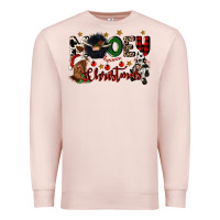 Pale Pink mooey christmas Premium Sweatshirt - CowGirlArtShop