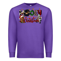 Purple mooey christmas Premium Sweatshirt - CowGirlArtShop