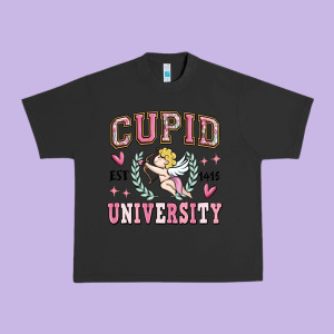 Cupid University Urban Heavy Tee Designed By Maliassmallbusiness