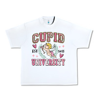 White cupid university Urban Heavy Tee - MaliasSmallBusiness