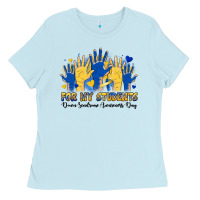 Baby Blue for my students down sendrome awareness day Ladies Tee - Artiststas