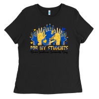 Black for my students down sendrome awareness day Ladies Tee - Artiststas