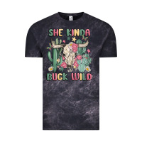 Cloud Black she kinda buck wild Vintage Tee - MaliasSmallBusiness
