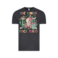 Vintage Black she kinda buck wild Vintage Tee - MaliasSmallBusiness
