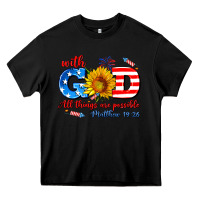 Black with god all things are possible usa Heavy Core Tee - AdoDesignShop