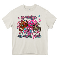 Cream in october we wear pink football Heavy Core Tee - AdoDesignShop