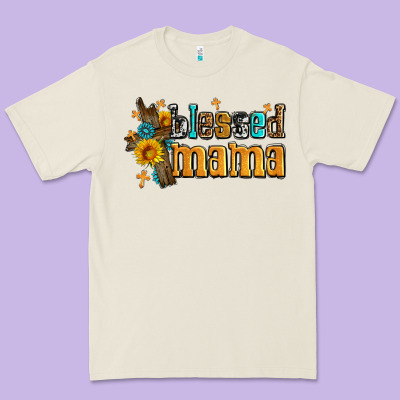 Blessed Mama Premium Tee Designed By Adodesignshop