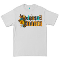 Dove Grey blessed mama Premium Tee - AdoDesignShop