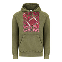 Vintage Olive game day football Vintage Hoodie - MaliasSmallBusiness