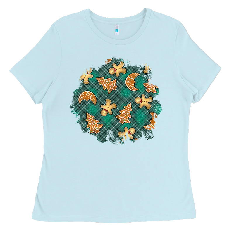 Christmas Gingerbread Cookies Patch Ladies Tee by BundleAndBundleShop | Teevron