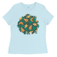 Baby Blue christmas gingerbread cookies patch Ladies Tee - BundleAndBundleShop